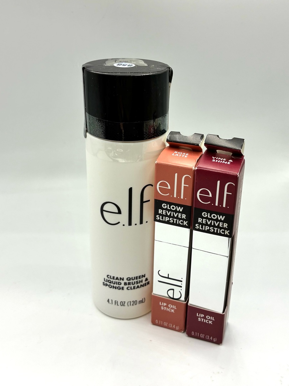 elf Brush & Sponger Cleaner and (2) Lipsticks